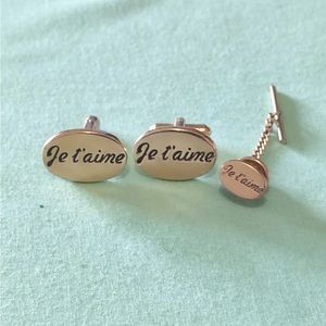 Vintage cufflinks and tie tack